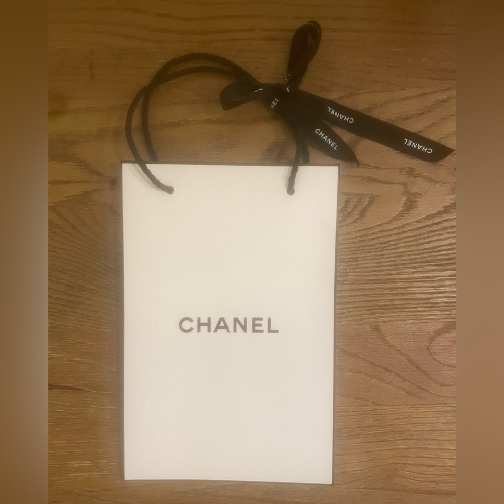 Chanel super cute hard paper shopping bag